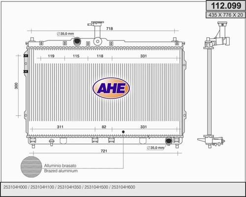 AHE 112.099 - Radiatore, Raffreddamento motore autozon.pro