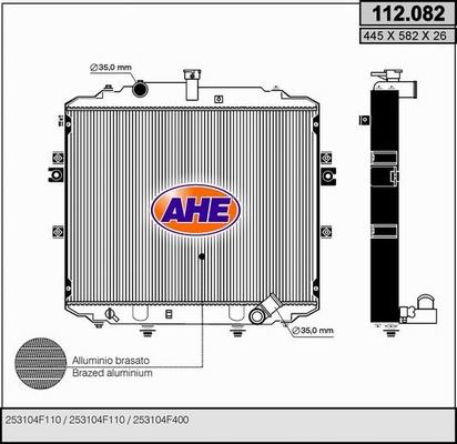 AHE 112.082 - Radiatore, Raffreddamento motore autozon.pro