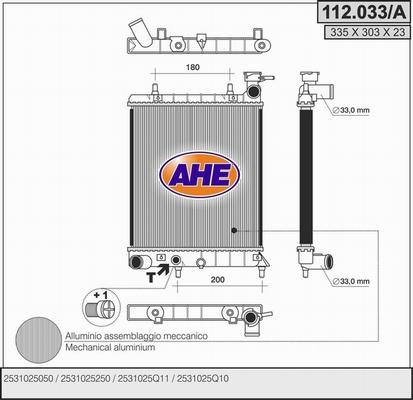 AHE 112.033/A - Radiatore, Raffreddamento motore autozon.pro