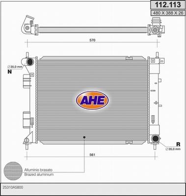 AHE 112.113 - Radiatore, Raffreddamento motore autozon.pro