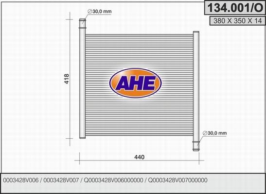 AHE 134.001/O - Radiatore, Raffreddamento motore autozon.pro