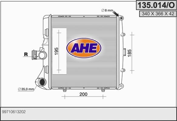 AHE 135.014/O - Radiatore, Raffreddamento motore autozon.pro