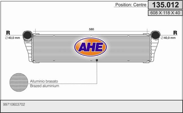 AHE 135.012 - Radiatore, Raffreddamento motore autozon.pro