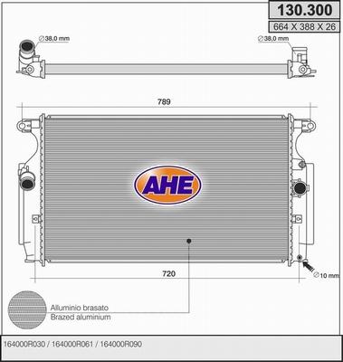 AHE 130.300 - Radiatore, Raffreddamento motore autozon.pro