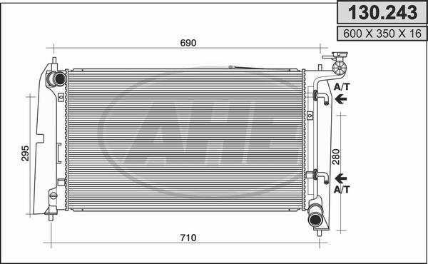 AHE 130.243 - Radiatore, Raffreddamento motore autozon.pro