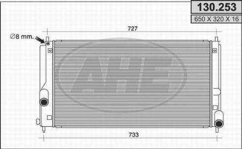 AHE 130.253 - Radiatore, Raffreddamento motore autozon.pro