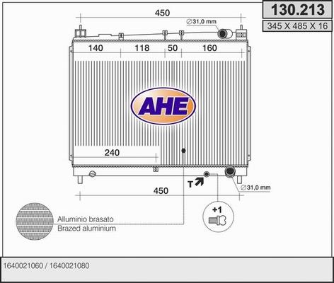 AHE 130.213 - Radiatore, Raffreddamento motore autozon.pro