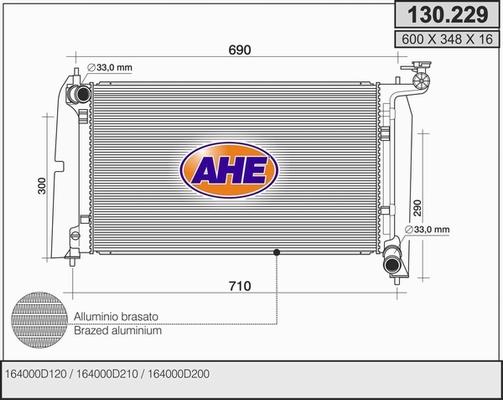 AHE 130.229 - Radiatore, Raffreddamento motore autozon.pro