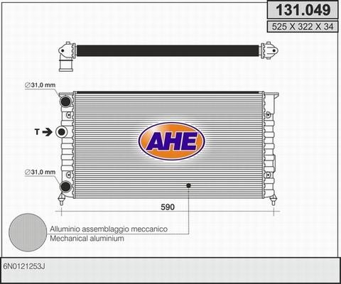 AHE 131.049 - Radiatore, Raffreddamento motore autozon.pro