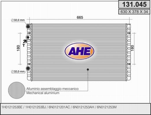 AHE 131.045 - Radiatore, Raffreddamento motore autozon.pro