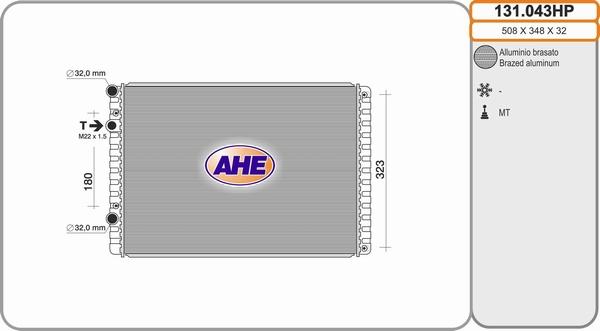 AHE 131.043HP - Radiatore, Raffreddamento motore autozon.pro