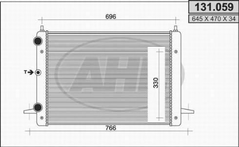 AHE 131.059 - Radiatore, Raffreddamento motore autozon.pro