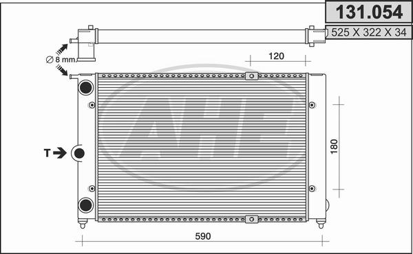 AHE 131.054 - Radiatore, Raffreddamento motore autozon.pro