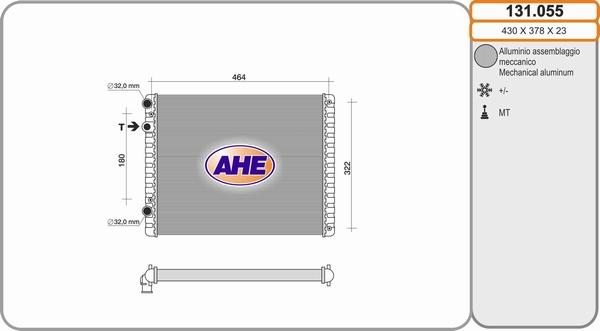 AHE 131.055 - Radiatore, Raffreddamento motore autozon.pro