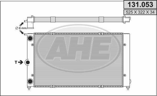 AHE 131.053 - Radiatore, Raffreddamento motore autozon.pro