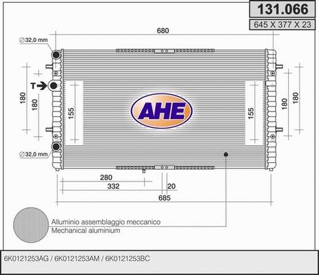 AHE 131.066 - Radiatore, Raffreddamento motore autozon.pro