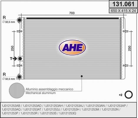 AHE 131.061 - Radiatore, Raffreddamento motore autozon.pro