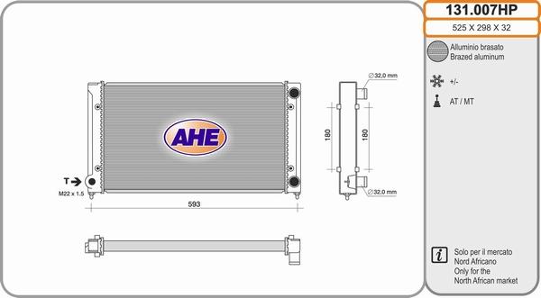 AHE 131.007HP - Radiatore, Raffreddamento motore autozon.pro