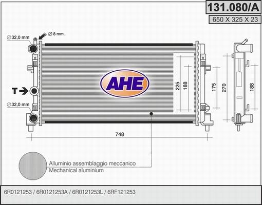 AHE 131.080/A - Radiatore, Raffreddamento motore autozon.pro