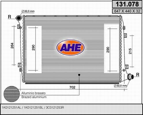 AHE 131.078 - Radiatore, Raffreddamento motore autozon.pro