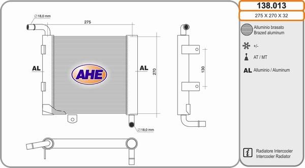 AHE 138.013 - Radiatore, Raffreddamento motore autozon.pro