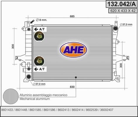 AHE 132.042/A - Radiatore, Raffreddamento motore autozon.pro