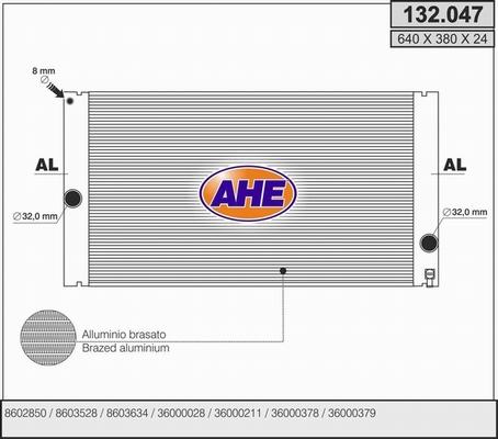 AHE 132.047 - Radiatore, Raffreddamento motore autozon.pro