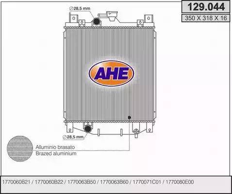 AHE 129.044 - Radiatore, Raffreddamento motore autozon.pro