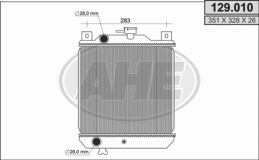 AHE 129.010 - Radiatore, Raffreddamento motore autozon.pro