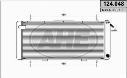 AHE 124.048 - Radiatore, Raffreddamento motore autozon.pro