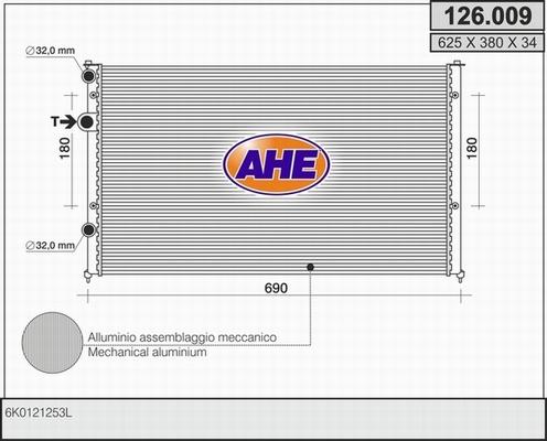 AHE 126.009 - Radiatore, Raffreddamento motore autozon.pro