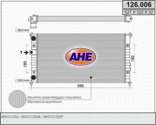 AHE 126.006 - Radiatore, Raffreddamento motore autozon.pro