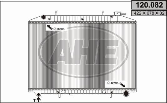 AHE 120.082 - Radiatore, Raffreddamento motore autozon.pro