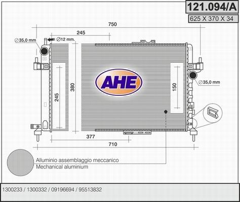 AHE 121.094/A - Radiatore, Raffreddamento motore autozon.pro