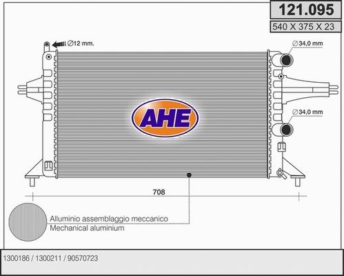 AHE 121.095 - Radiatore, Raffreddamento motore autozon.pro