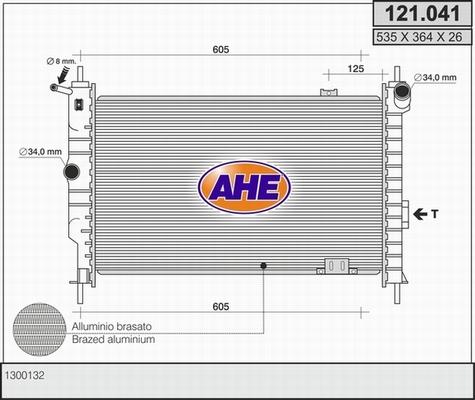 AHE 121.041 - Radiatore, Raffreddamento motore autozon.pro