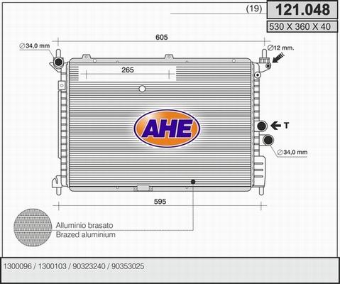 AHE 121.048 - Radiatore, Raffreddamento motore autozon.pro