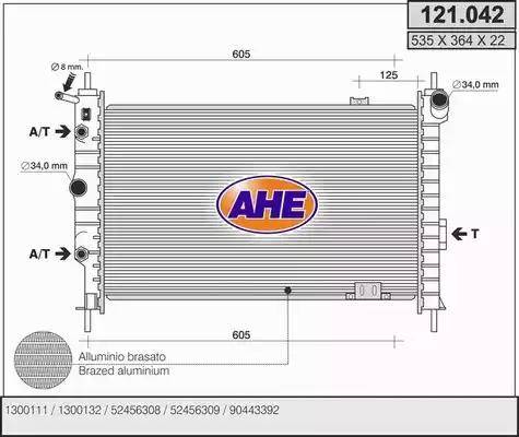 AHE 121.042 - Radiatore, Raffreddamento motore autozon.pro