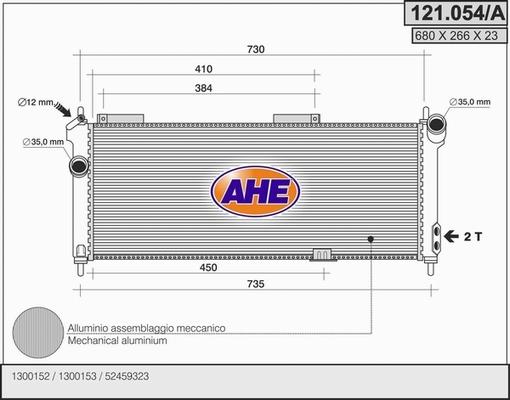 AHE 121.054/A - Radiatore, Raffreddamento motore autozon.pro