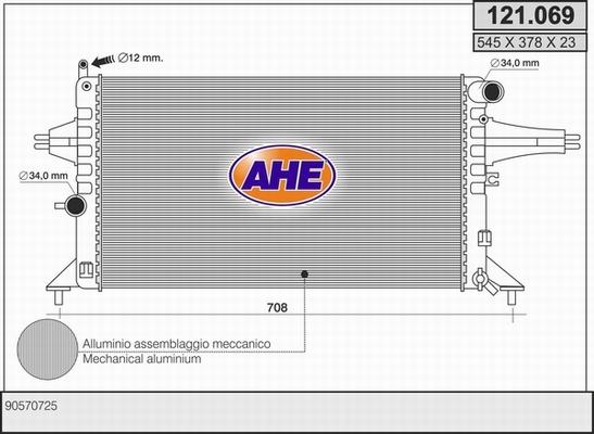 AHE 121.069 - Radiatore, Raffreddamento motore autozon.pro