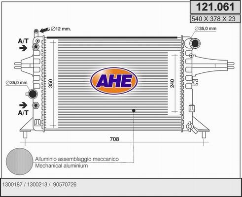 AHE 121.061 - Radiatore, Raffreddamento motore autozon.pro