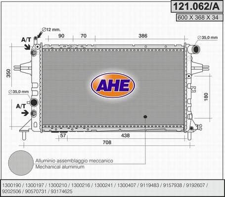 AHE 121.062/A - Radiatore, Raffreddamento motore autozon.pro