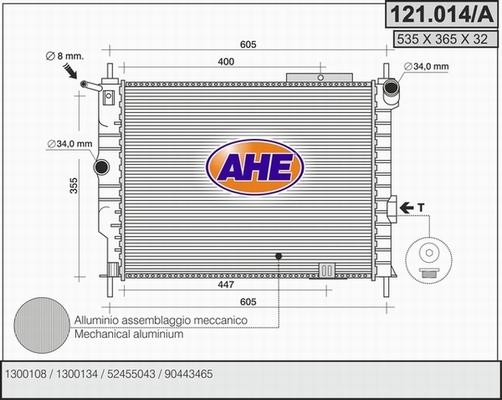 AHE 121.014/A - Radiatore, Raffreddamento motore autozon.pro