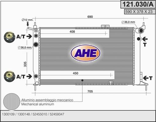 AHE 121.030/A - Radiatore, Raffreddamento motore autozon.pro