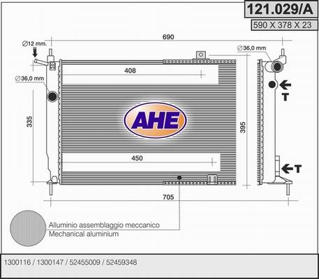 AHE 121.029/A - Radiatore, Raffreddamento motore autozon.pro