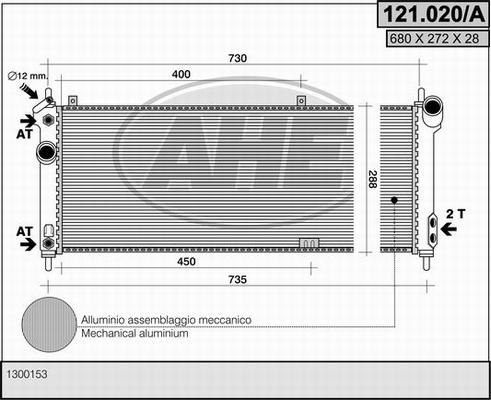 AHE 121.020/A - Radiatore, Raffreddamento motore autozon.pro