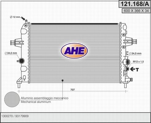 AHE 121.168/A - Radiatore, Raffreddamento motore autozon.pro