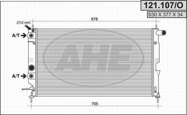 AHE 121.107/O - Radiatore, Raffreddamento motore autozon.pro