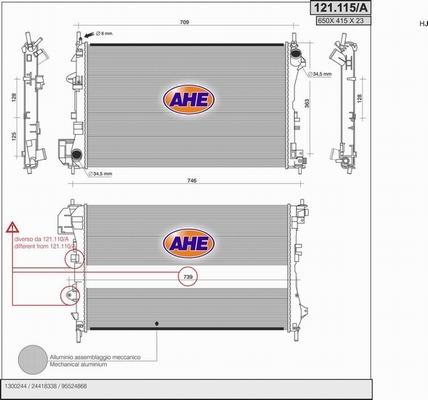 AHE 121.115/A - Radiatore, Raffreddamento motore autozon.pro