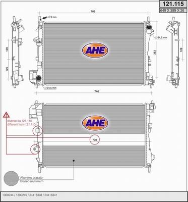 AHE 121.115 - Radiatore, Raffreddamento motore autozon.pro